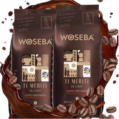 Zestaw Kawa Woseba Ti Meriti Gusto Rafinato 2x1kg Zestaw Kawa Woseba Ti Meriti Gusto Rafinato 2x1kg