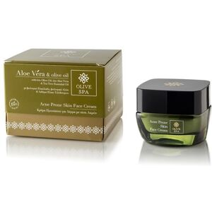 Naturalny krem do twarzy z aloesem do skóry trądzikowej 50 ml skóra problematyczna i trądzikowa Olive Spa Naturalny krem do twarzy z aloesem do skóry trądzikowej 50 ml skóra problematyczna i trądzikowa Olive Spa