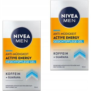 NIVEA MEN ACTIVE ENERGY Żel-krem do twarzy - męski z kofeiną 50ml x2 NIVEA MEN ACTIVE ENERGY Żel-krem do twarzy - męski z kofeiną 50ml x2