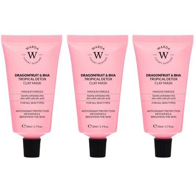 3x maska glinkowa Dragonfruit & BHA Tropical Detox 50 ml 3x maska glinkowa Dragonfruit & BHA Tropical Detox 50 ml