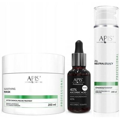 APIS ZABIEG EKSFOLIACJI KWAS ASKORBINOWY 40% NEUTRALIZATOR MASKA ŁAGODZĄCA APIS ZABIEG EKSFOLIACJI KWAS ASKORBINOWY 40% NEUTRALIZATOR MASKA ŁAGODZĄCA