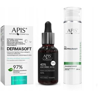 APIS ZABIEG EKSFOLIACJI KWAS ASKORBINOWY 40% NEUTRALIZATOR ŻEL ŁAGODZĄCY APIS ZABIEG EKSFOLIACJI KWAS ASKORBINOWY 40% NEUTRALIZATOR ŻEL ŁAGODZĄCY