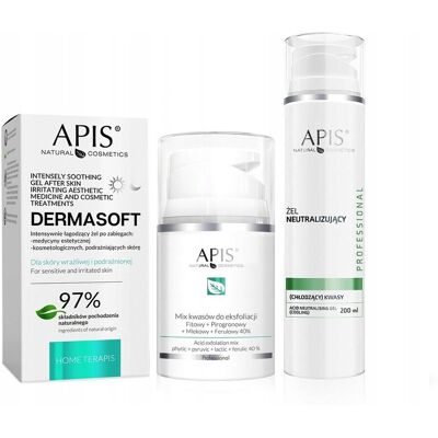 APIS ZABIEG EKSFOLIACJI MIX KWASÓW 40% FITOWY NEUTRALIZATOR ŻEL ŁAGODZĄCY APIS ZABIEG EKSFOLIACJI MIX KWASÓW 40% FITOWY NEUTRALIZATOR ŻEL ŁAGODZĄCY