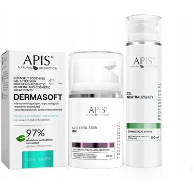 APIS ZABIEG EKSFOLIACJI MIX KWASÓW 40% LAKTOBIONOWY NEUTRALIZATOR DERMASOFT APIS ZABIEG EKSFOLIACJI MIX KWASÓW 40% LAKTOBIONOWY NEUTRALIZATOR DERMASOFT