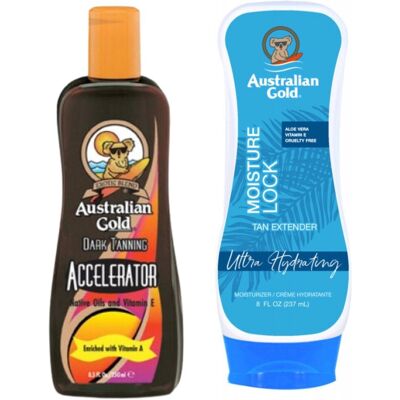 Australian Gold Accelerator Do Opalania + Australian Gold Moisture Lock Australian Gold Accelerator Do Opalania + Australian Gold Moisture Lock