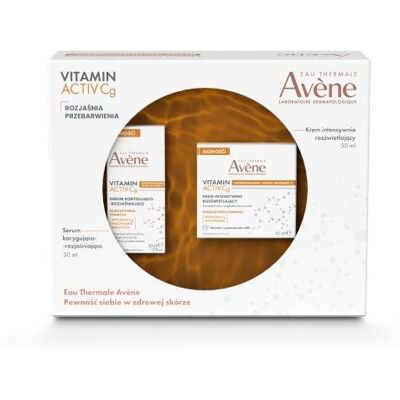 Avene Vitamin C Krem 50 ml + Vitamic C Serum 30 ml Zestaw Avene Vitamin C Krem 50 ml + Vitamic C Serum 30 ml Zestaw