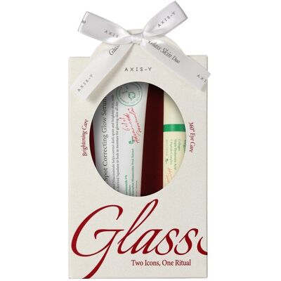 Axis Y Glass Skin Duo zestaw Dark Spot Correcting Glow Serum rozjaśniające serum do twarzy 50ml + Vegan Collagen Eye Serum kolagenowe serum pod oczy.. Axis Y Glass Skin Duo zestaw Dark Spot Correcting Glow Serum rozjaśniające serum do twarzy 50ml + Vegan Collagen Eye Serum kolagenowe serum pod oczy..