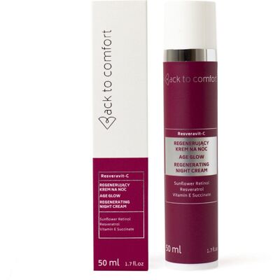 Back to comfort, Resveravit-C Regenerujący krem na noc z retinolem AGE GLOW, 50 ml Back to comfort, Resveravit-C Regenerujący krem na noc z retinolem AGE GLOW, 50 ml