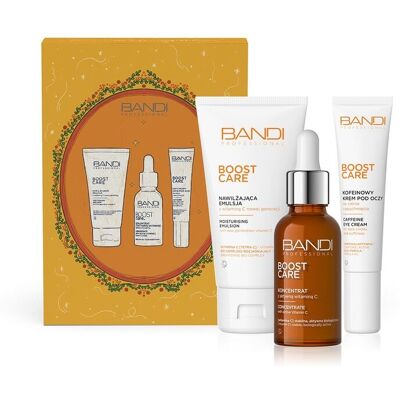 BANDI BOOST CARE ZESTAW Z AKTYWNĄ WITAMINĄ C EMULSJA KONCENTRAT KREM OCZY BANDI BOOST CARE ZESTAW Z AKTYWNĄ WITAMINĄ C EMULSJA KONCENTRAT KREM OCZY