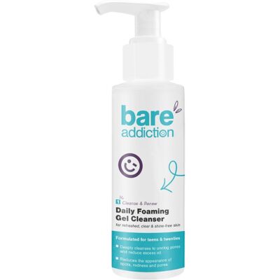 Bare addiction, Żel do mycia twarzy, cera tłusta i trądzikowa, kwas salicylowy 2%, 150 ml Bare addiction, Żel do mycia twarzy, cera tłusta i trądzikowa, kwas salicylowy 2%, 150 ml