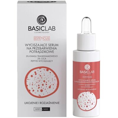 BasicLab Esteticus Wyciszające Serum na Przebarwienia Potrądzikowe 30ml BasicLab Esteticus Wyciszające Serum na Przebarwienia Potrądzikowe 30ml