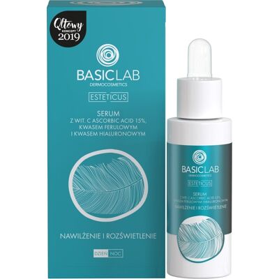 BasicLab Nawilżające serum do twarzy, Serum z Witaminą C Pojemność: 30 ml BasicLab Nawilżające serum do twarzy, Serum z Witaminą C Pojemność: 30 ml