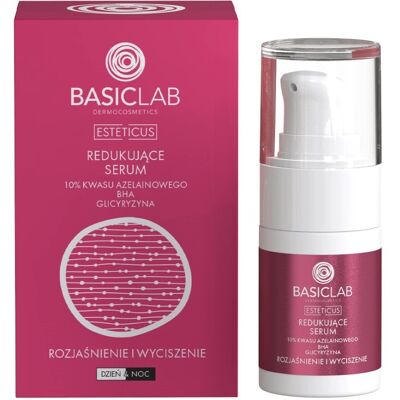 BasicLab Redukujące serum 10% kwasu azelainowego, BHA, Glicyryzyna - 15 ml BasicLab Redukujące serum 10% kwasu azelainowego, BHA, Glicyryzyna - 15 ml