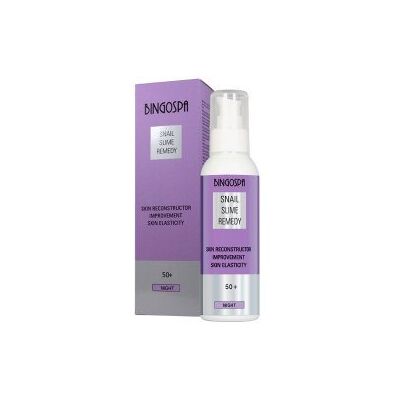 BINGOSPA SNAIL SLIME REMEDY krem na NOC ze śluzem ze ślimaka poprawiąjący elastyczność skóry 50+ 135g BINGOSPA SNAIL SLIME REMEDY krem na NOC ze śluzem ze ślimaka poprawiąjący elastyczność skóry 50+ 135g