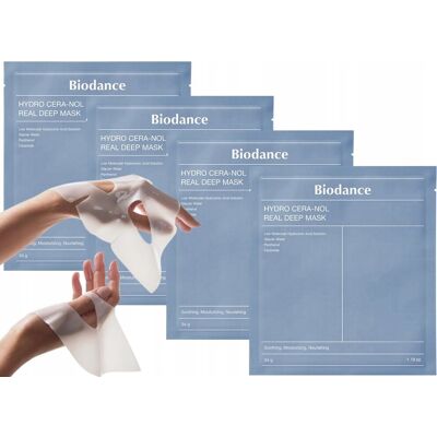 BIODANCE Hydro Cera-Nol Real Deep Mask kolagenowa maska 4 szt. ORYGINALNE BIODANCE Hydro Cera-Nol Real Deep Mask kolagenowa maska 4 szt. ORYGINALNE