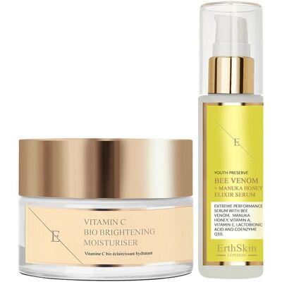 Erth Skin London Witamina C Bio Rozświetlający Nawilżacz - Zestaw Serum Erth Skin London Witamina C Bio Rozświetlający Nawilżacz - Zestaw Serum