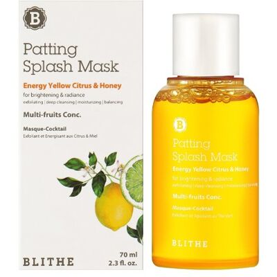 BLITHE PATTING SPLASH MASK ENERGY YELLOW CITRUS & HONEY 70ML maseczka rozświetlająca BLITHE PATTING SPLASH MASK ENERGY YELLOW CITRUS & HONEY 70ML maseczka rozświetlająca
