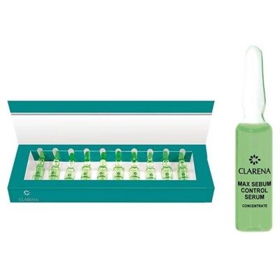 Clarena Max Sebum Control Serum, Ampułki do cery Mieszanej, Trądzikowej, Tłustej, 10x 3ml Clarena Max Sebum Control Serum, Ampułki do cery Mieszanej, Trądzikowej, Tłustej, 10x 3ml
