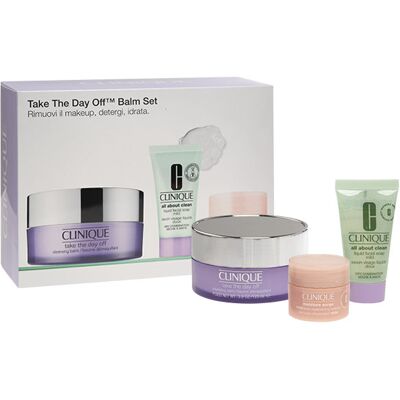 Clinique Set (Take The Day Cleansing Balm 125Ml + All About Clean Liquid Facial Soap 30Ml + Moisture Surge 100 H Auto Replenishing Hydrator 15Ml) Clinique Set (Take The Day Cleansing Balm 125Ml + All About Clean Liquid Facial Soap 30Ml + Moisture Surge 100 H Auto Replenishing Hydrator 15Ml)