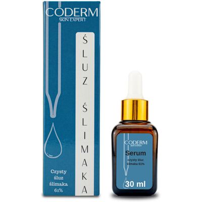 Coderm, Serum z czystym śluzem ślimaka 61% 30 ml Coderm, Serum z czystym śluzem ślimaka 61% 30 ml
