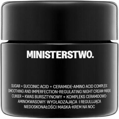 Cukier+kwas bursztynowy NATURALNA maska - krem na noc regulująca sebum 50ml Cukier+kwas bursztynowy NATURALNA maska - krem na noc regulująca sebum 50ml