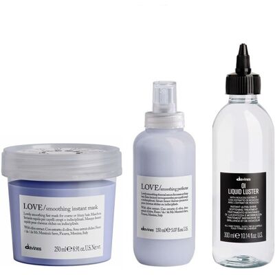 Davines Love Smooth maska 250ml serum 150ml kuracja nabłyszczająca 300ml Davines Love Smooth maska 250ml serum 150ml kuracja nabłyszczająca 300ml