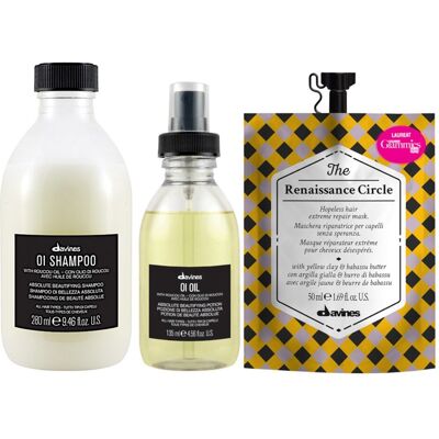 Davines OI Oil szampon 80ml + olejek 135ml + Renaissance Circle maska 50ml Davines OI Oil szampon 80ml + olejek 135ml + Renaissance Circle maska 50ml