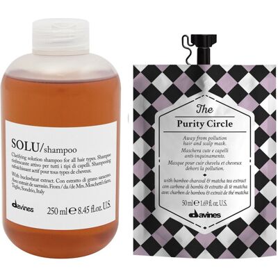 Davines Solu szampon 250 ml + Circle Chronicles Purity Circle maska 50 ml Davines Solu szampon 250 ml + Circle Chronicles Purity Circle maska 50 ml