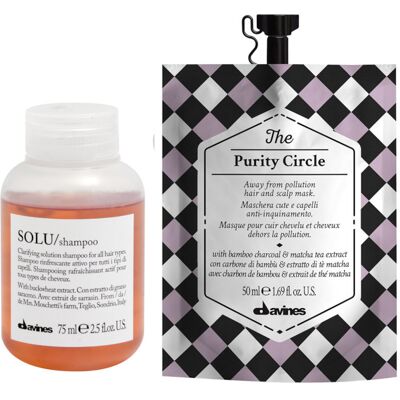 Davines Solu szampon 75 ml + Circle Chronicles Purity Circle maska 50 ml Davines Solu szampon 75 ml + Circle Chronicles Purity Circle maska 50 ml