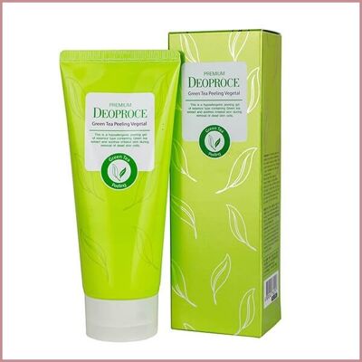 Deoproce Peeling z zielonej herbaty - Delikatny peeling dla każdego typu skóry Deoproce Peeling z zielonej herbaty - Delikatny peeling dla każdego typu skóry