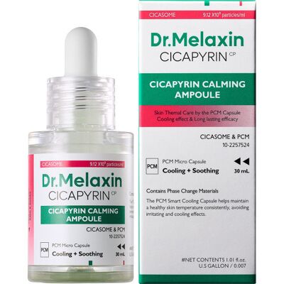 DR.MELAXIN CICAPYRIN CALMING AMPOULE Kojące serum do twarzy z kompleksem chłodzącym 30 ml DR.MELAXIN CICAPYRIN CALMING AMPOULE Kojące serum do twarzy z kompleksem chłodzącym 30 ml