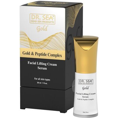 Dr.Sea Liftingujący krem-serum do twarzy ze złotem i kompleksem peptydów Dr.Sea Liftingujący krem-serum do twarzy ze złotem i kompleksem peptydów