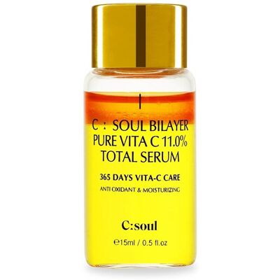 Dwufazowe Nawilżające Serum Antyoksydacyjne do twarzy Bilayer Pure Vita C 11 Total Serum C:Soul Dwufazowe Nawilżające Serum Antyoksydacyjne do twarzy Bilayer Pure Vita C 11 Total Serum C:Soul