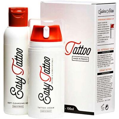 EasyTattoo Zestaw do Pielęgnacji Tatuażu, Żel Oczyszczający, Krem do Pielęgnacji, 125ml, 100ml EasyTattoo Zestaw do Pielęgnacji Tatuażu, Żel Oczyszczający, Krem do Pielęgnacji, 125ml, 100ml