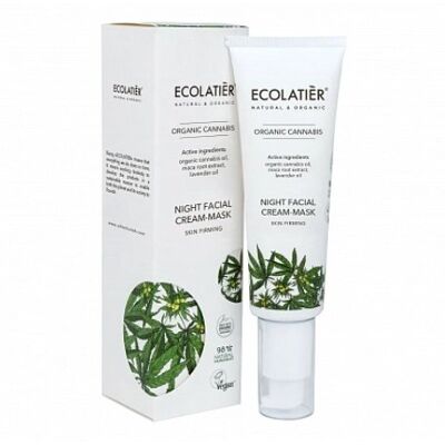 Ecolatier, Krem-maska do Twarzy Na Noc Ujędrniająca Skórę, Organiczne Konopie Indyjskie, 50ml Ecolatier, Krem-maska do Twarzy Na Noc Ujędrniająca Skórę, Organiczne Konopie Indyjskie, 50ml