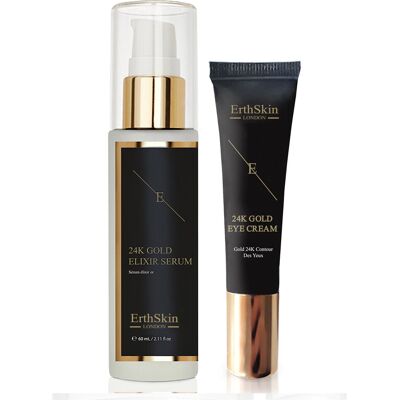 Erth Skin London Serum przeciwzmarszczkowe 24k Gold i Krem pod Oczy - Serum i Krem Erth Skin London Serum przeciwzmarszczkowe 24k Gold i Krem pod Oczy - Serum i Krem