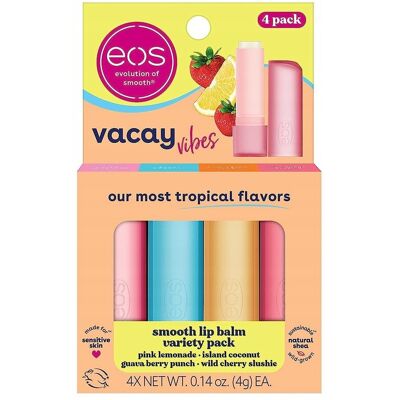 Eos Vacay Vibes Tropical - balsam do ust o 4 smaki Eos Vacay Vibes Tropical - balsam do ust o 4 smaki