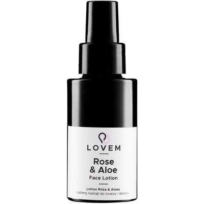 Esencja Nawilżająca LOVEM Twarz dekolt Róża i Aloes 50ml Esencja Nawilżająca LOVEM Twarz dekolt Róża i Aloes 50ml