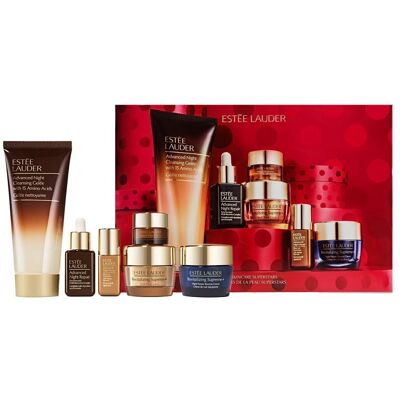 Estée Lauder, Skincare Superstars, zestaw żel oczyszczający 100ml + krem-żel pod oczy 5ml + serum łagodzące 5ml + serum regenerujące 15ml + krem naw.. Estée Lauder, Skincare Superstars, zestaw żel oczyszczający 100ml + krem-żel pod oczy 5ml + serum łagodzące 5ml + serum regenerujące 15ml + krem naw..