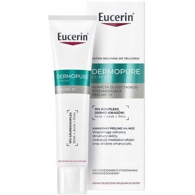 Eucerin Kuracja złuszczająco-wygładzająca Kwasowy peeling na noc, 40 ml Eucerin Kuracja złuszczająco-wygładzająca Kwasowy peeling na noc, 40 ml