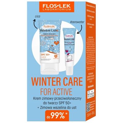 Zimowy zestaw pielęgnacyjny FlosLek Laboratorium - SPF 50, Balsam do ust, Zestaw prezentowy Zimowy zestaw pielęgnacyjny FlosLek Laboratorium - SPF 50, Balsam do ust, Zestaw prezentowy