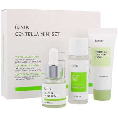 Iunik - Centella Mini Set (Tonik + Serum + Krem) - Zestaw Podróżny Kosmetyków Z Wąkrotą Azjatycką Iunik - Centella Mini Set (Tonik + Serum + Krem) - Zestaw Podróżny Kosmetyków Z Wąkrotą Azjatycką
