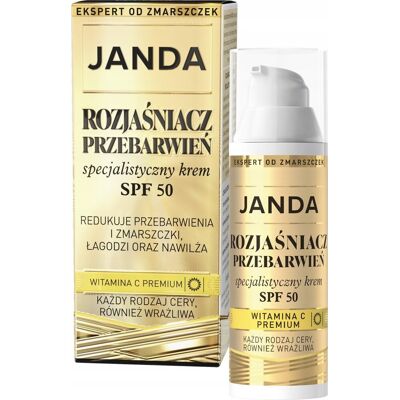 Janda Rozjaśniacz Przebarwień Krem Do Twarzy Spf 50 30 Ml Janda Rozjaśniacz Przebarwień Krem Do Twarzy Spf 50 30 Ml