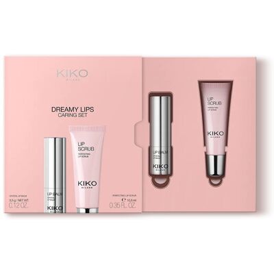 KIKO Milano, Dreamy Lips Caring Set zestaw do pielęgnacji ust: połyskujący balsam i peeling KIKO Milano, Dreamy Lips Caring Set zestaw do pielęgnacji ust: połyskujący balsam i peeling