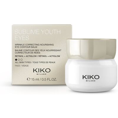 KIKO Milano, Sublime Youth Eyes, Przeciwzmarszczkowy Balsam Z Retinolem Do Pielęgnacji Okolic Oczu, 15ml KIKO Milano, Sublime Youth Eyes, Przeciwzmarszczkowy Balsam Z Retinolem Do Pielęgnacji Okolic Oczu, 15ml