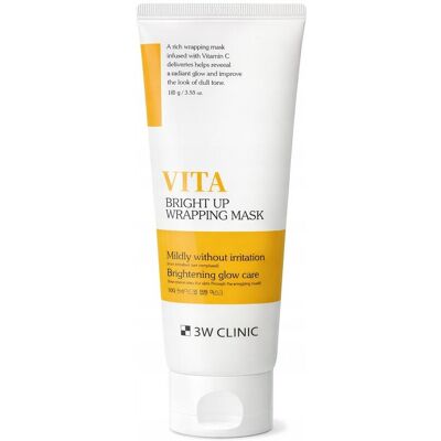 KOREA! 3W CLINIC Vita Bright Up Wrapping Mask z wit C + pędzelek 100ml KOREA! 3W CLINIC Vita Bright Up Wrapping Mask z wit C + pędzelek 100ml