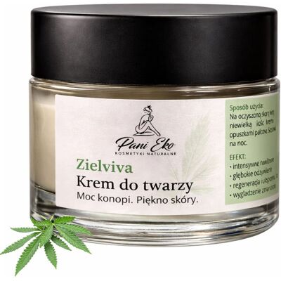 Krem do twarzy z olejem konopnym CBD Zielviva Krem do twarzy z olejem konopnym CBD Zielviva