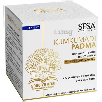 Krem na noc do twarzy 8% Kumkumadi Padma Night Cream 50g Sesa Krem na noc do twarzy 8% Kumkumadi Padma Night Cream 50g Sesa