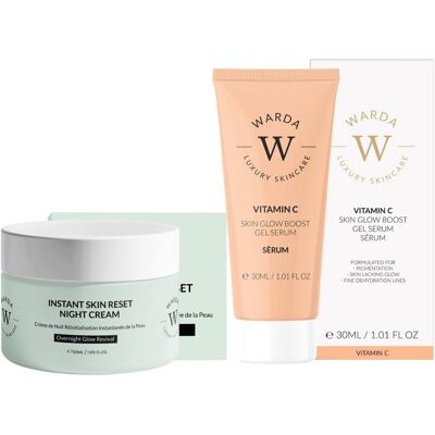 Krem na noc Instant Skin Reset 50 ml + żelowe serum Vitamin C Glow Boost 30 ml Krem na noc Instant Skin Reset 50 ml + żelowe serum Vitamin C Glow Boost 30 ml