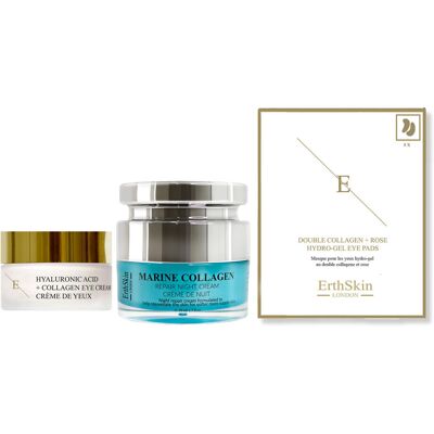 Krem na noc z kolagenem morskim 50 ml + kwas hialuronowy + krem pod oczy Collagen Pro Age 30 ml + podwójny kolagen + płatki pod oczy Rose Hydrogel 5.. Krem na noc z kolagenem morskim 50 ml + kwas hialuronowy + krem pod oczy Collagen Pro Age 30 ml + podwójny kolagen + płatki pod oczy Rose Hydrogel 5..